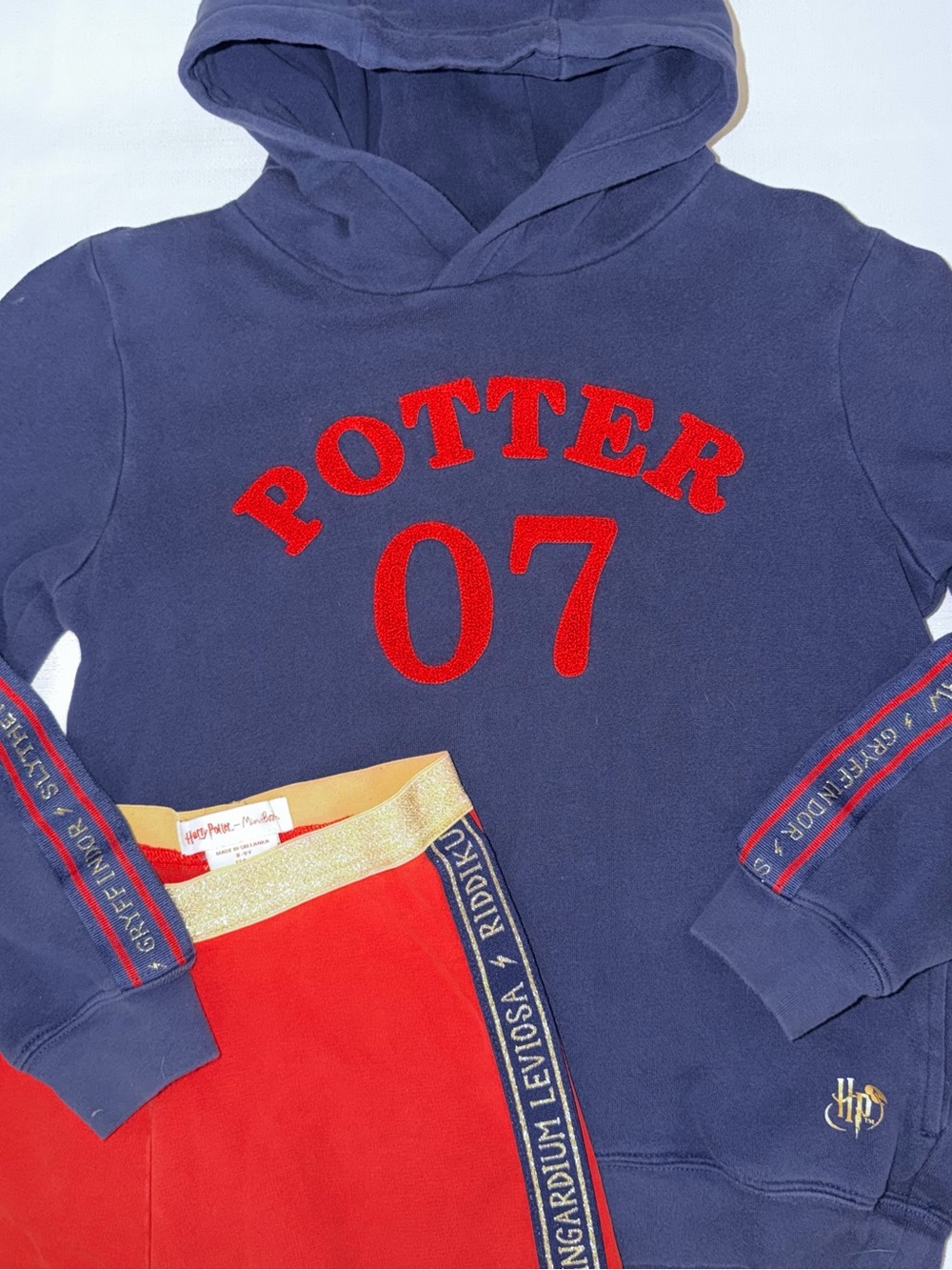 Mini Boden Harry Potter Navy Hoodie and Red Pants